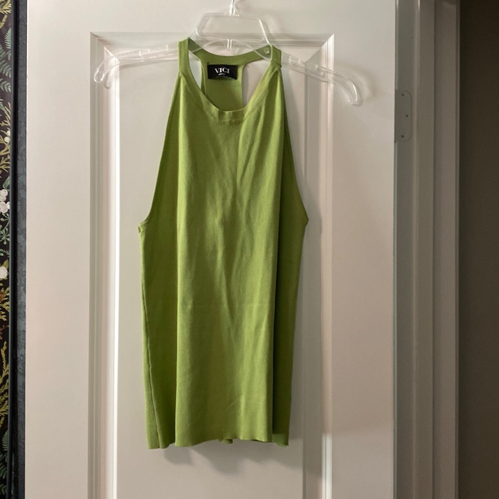 Medium VICI Green cross back tank